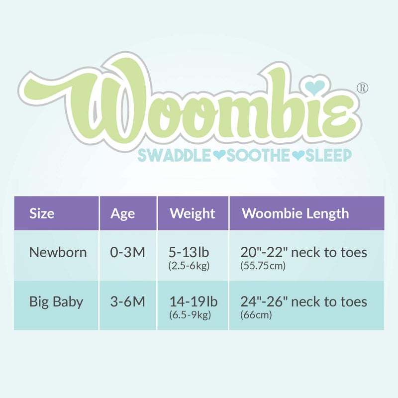 Woombie Original Baby Swaddling Blanket - Self-Soothing, Cotton Baby Swaddle with Zipper - Wearable Newborn Blanket, Sleepy Grey Chevron, 5-13 lbs - Image 4